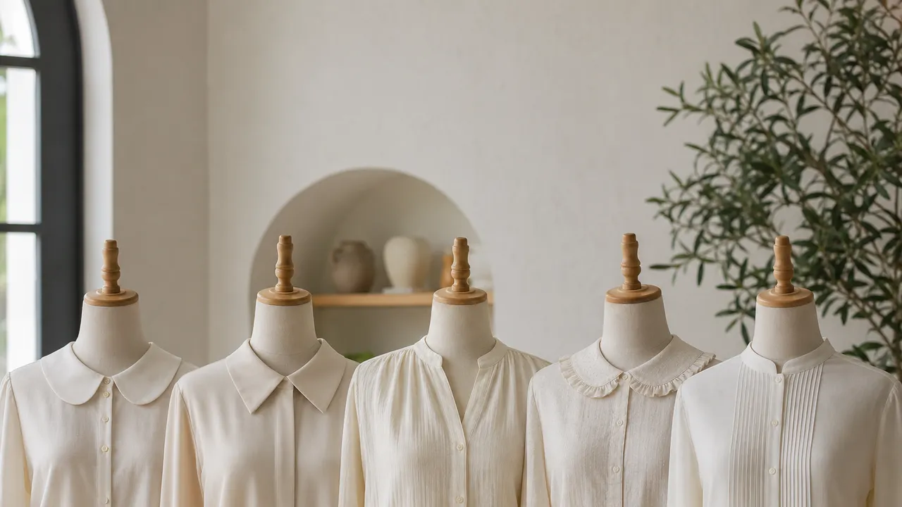 Différents types de cols femme sur un mannequin